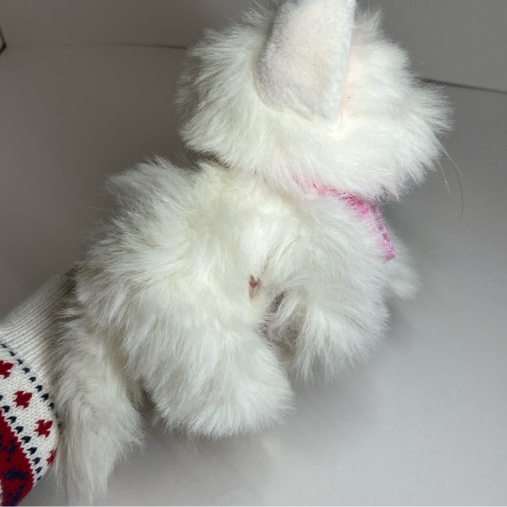 Tyco Kitty Kitty Kittens White Persian Purring Cat Plush Name Tag Colar Vtg 90s - Picture 7 of 13